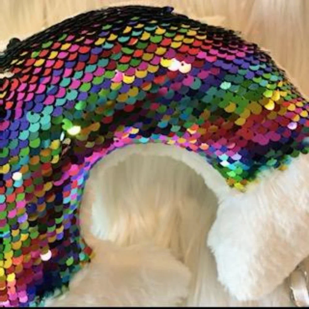 Angel Face Rainbow Reversible Sequin Bag